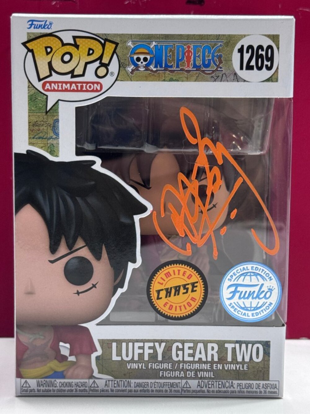 FUNKO POP One Piece LUFFY GEAR #1269 Signed by Mayumi Tanaka RARE COA AUTHENTIC